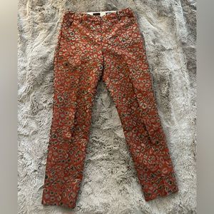 Colorful leopard print J.Crew trousers
